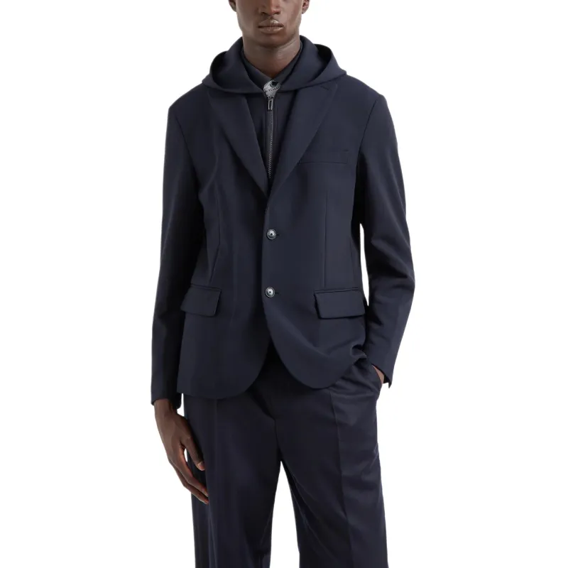 EMPORIO ARMANI Viscose blend Blazer With Detachable Inner Panel And Hood-1