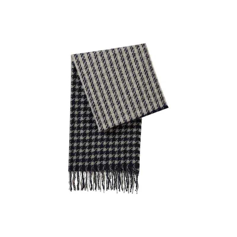 Narandu Fabric Knit Scarves Women's Navy Blue/Elegance Blue-0