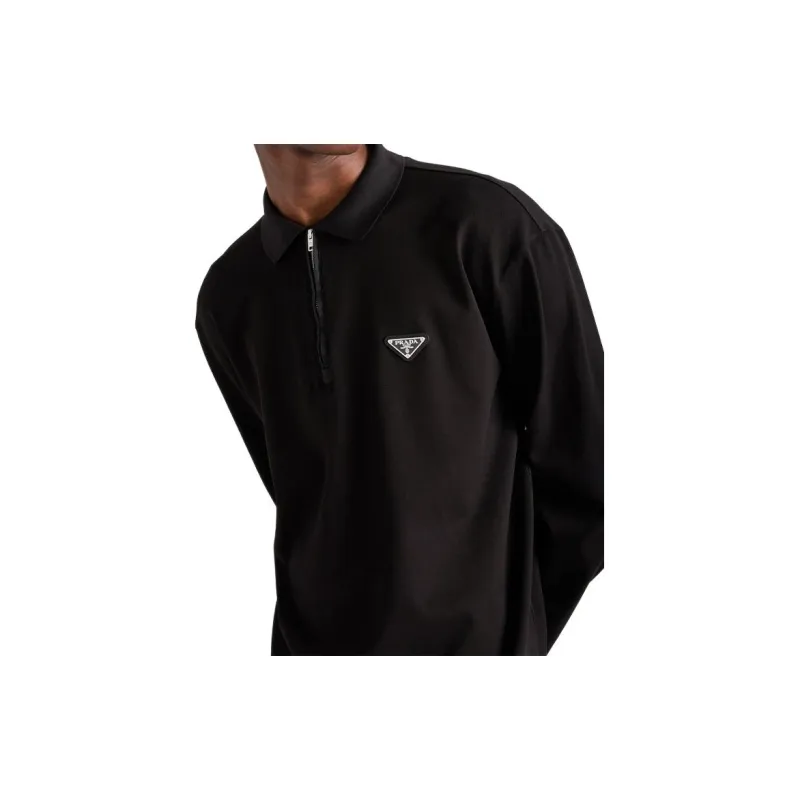 PRADA Polo Shirts Men Black-4