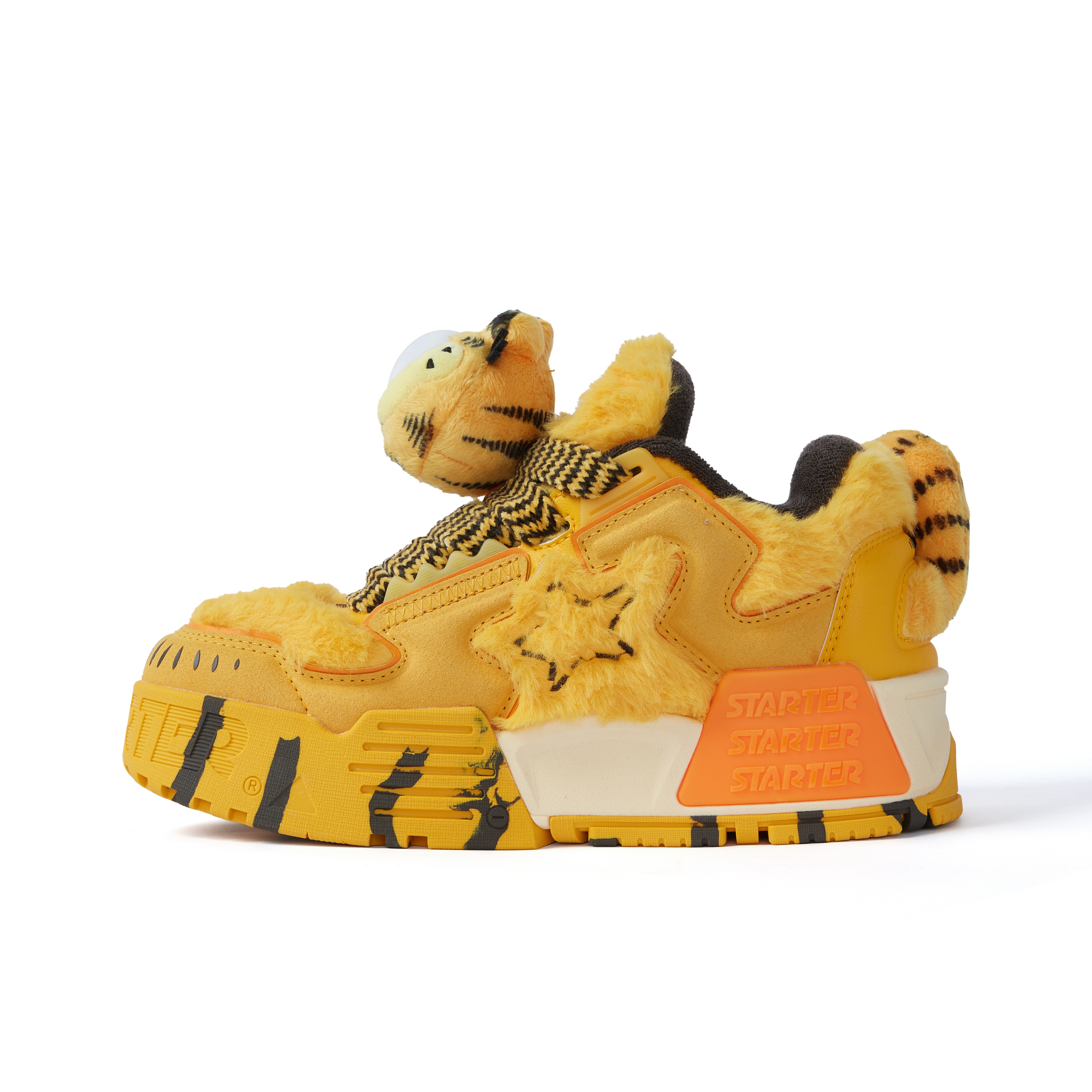 GARFIELD STARTER VOL イエロー 快適な スニーカー 男女兼用 GARFIELD x STARTER Vol Series Wear-Resistant Low-Top Casual