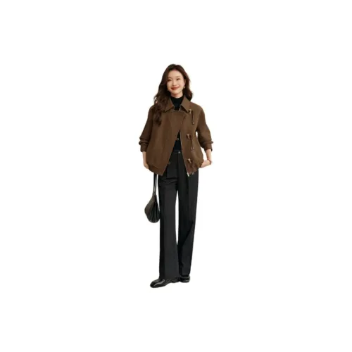 Mo Han Yi Mei Jackets Women's Coffee