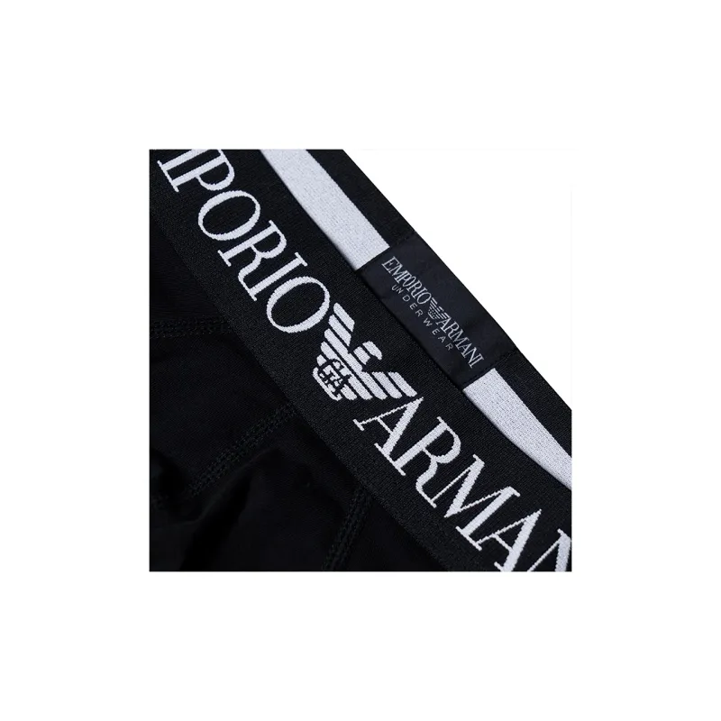 EMPORIO ARMANI Two pack Of Ribbed Cotton Briefs With Logo Band-3