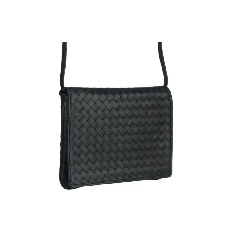 Bottega Veneta Sheepskin Crossbody Bag, Shoulder Bag Women's Black-1