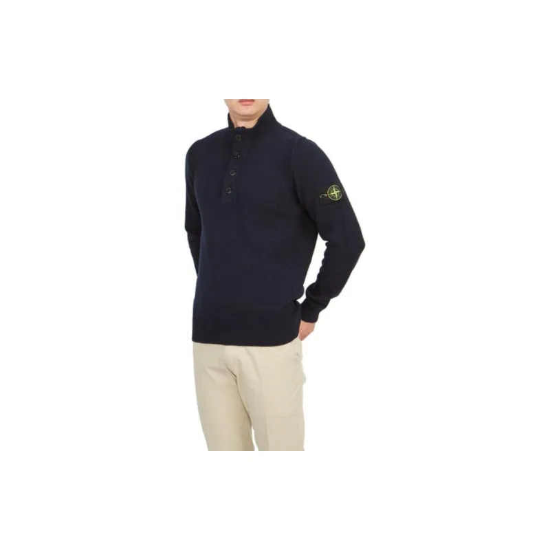 STONE ISLAND Compass patch Buttoned up Jumper-4