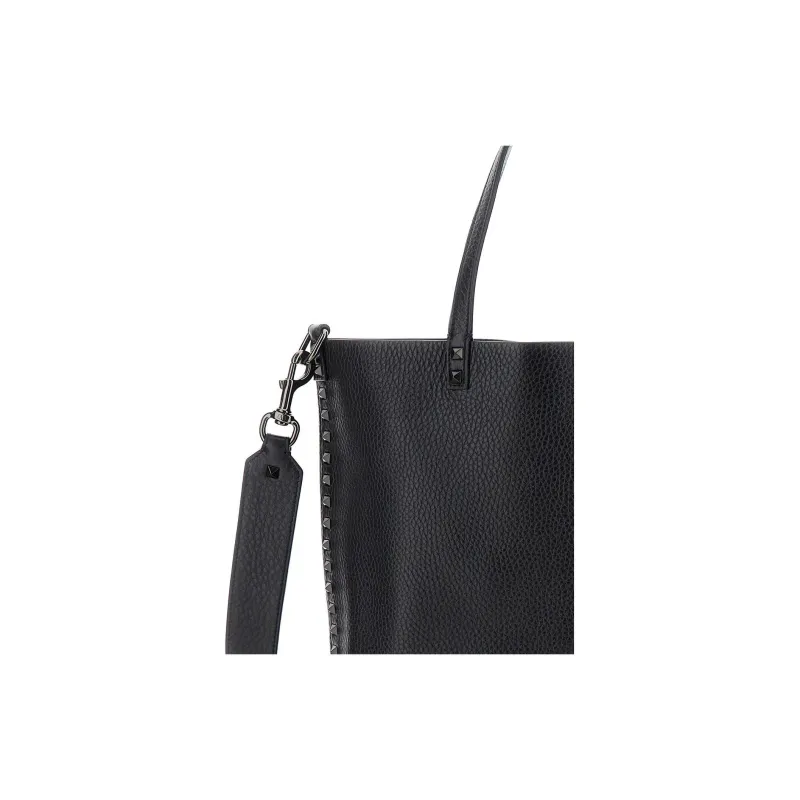 Valentino Calfskin Shoulder Bag Crossbody Bag Handbag Men's Black-5