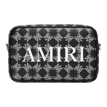 AMIRI Cotton Shoulder Bag Crossbody Bag Men's Black