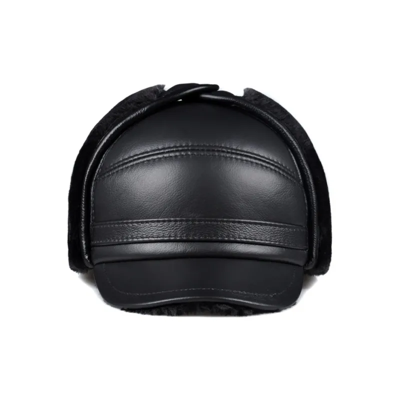 BANDICOOT Top Grain Cow Leather Trapper Hats Men's-1