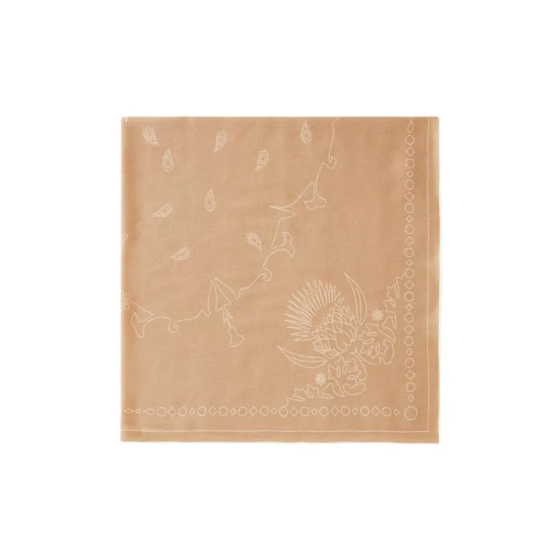 Loro Piana Wool Knit Scarves Women's Light Camel/White-0