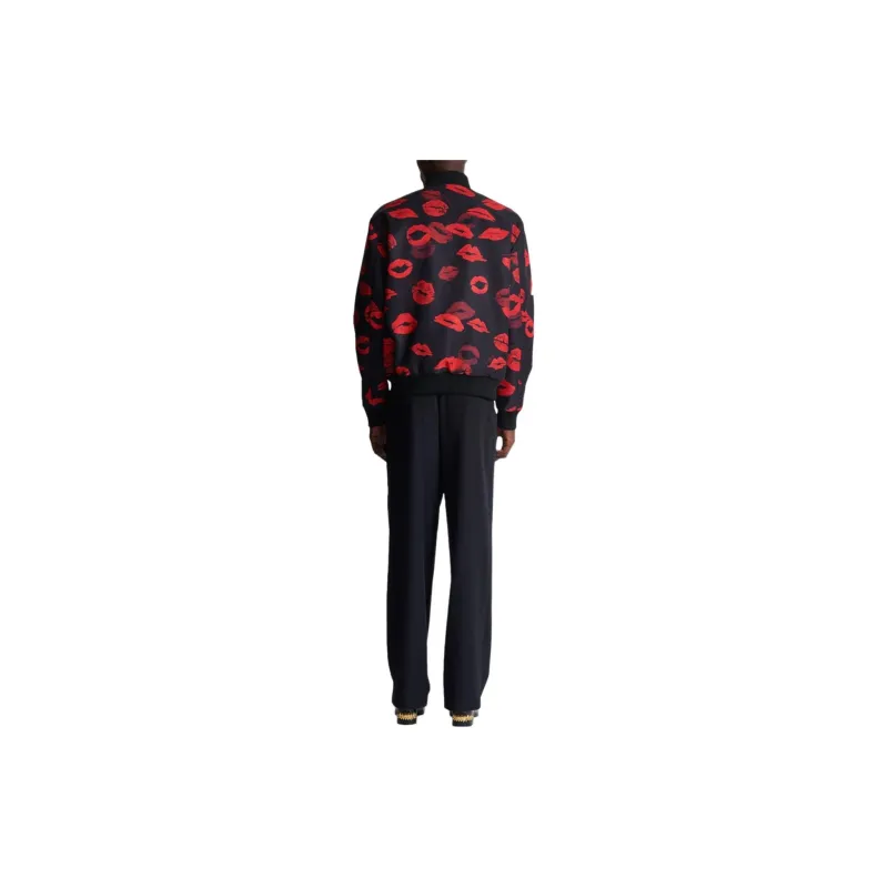 BALMAIN Kiss Printed Reversible Bomber Jacket-4