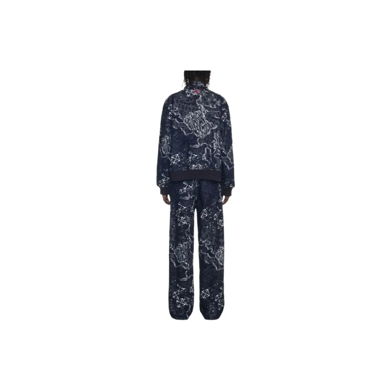 OFF WHITE Jacquard Zip Up Bomber Jacket-2