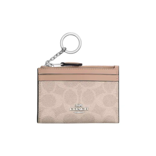 COACH Mini Id Skinny Card Holders Sand