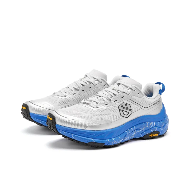 QIAODAN Mountain God 2.0   Strong Wind Blows Running Shoes Men Low Top Dazzling Blue Gray Silver-2