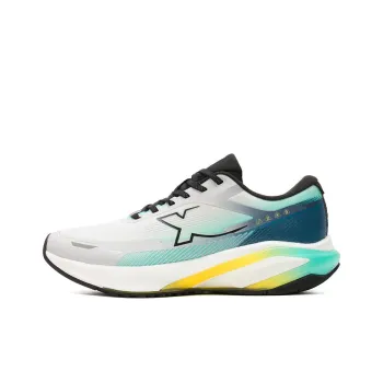 XTEP Starburst Anti-Slip Wear-Resistant Low-Top Casual Running Shoes Men's Gray Green Blue