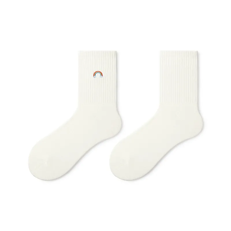 Primeet Mid Calf Socks Spring And Summer Unisex 5 Pack-26