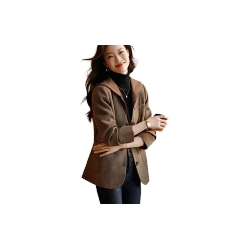 Mo Han Yi Mei Jackets Women's Coffee