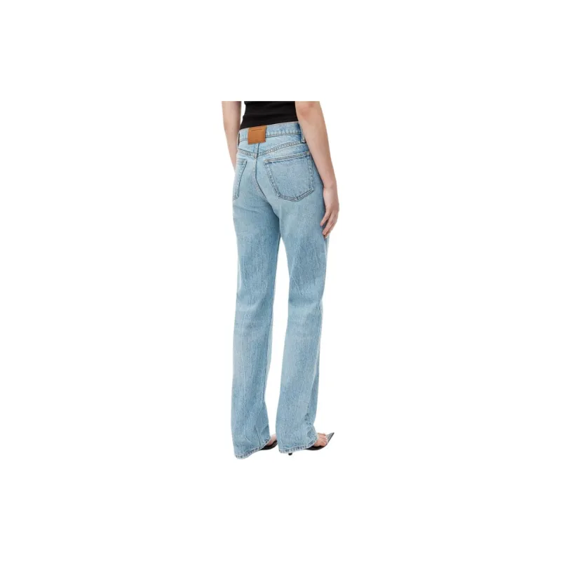 Alexander Wang Mid Rise Straight Leg Jeans-1