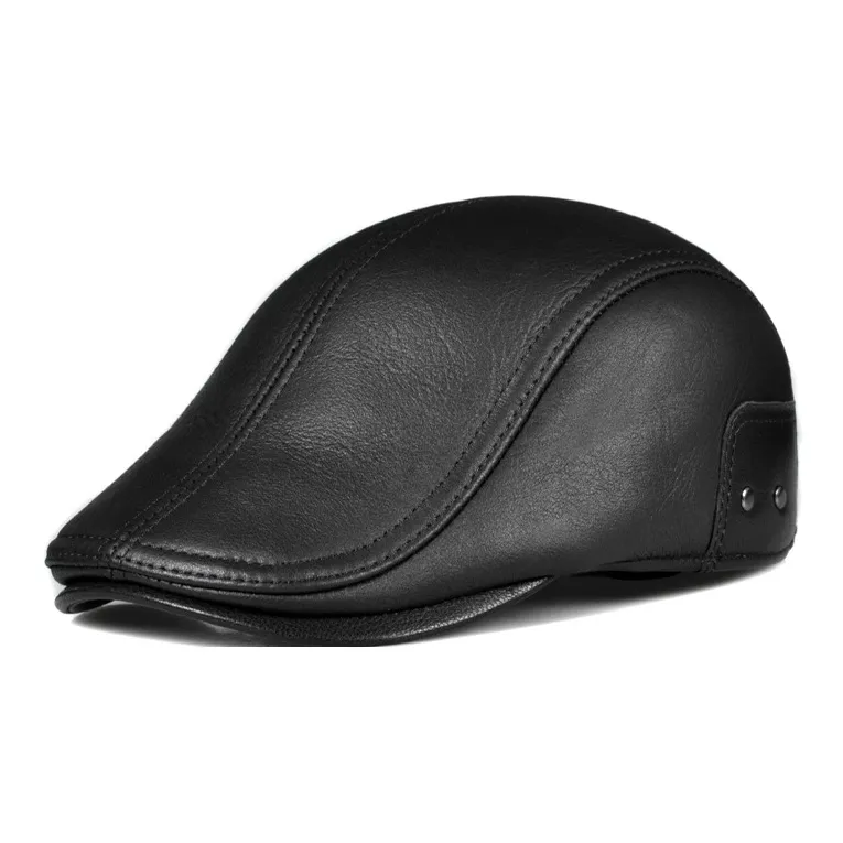 BANDICOOT Sheepskin Leather Baseball Caps Men's-0