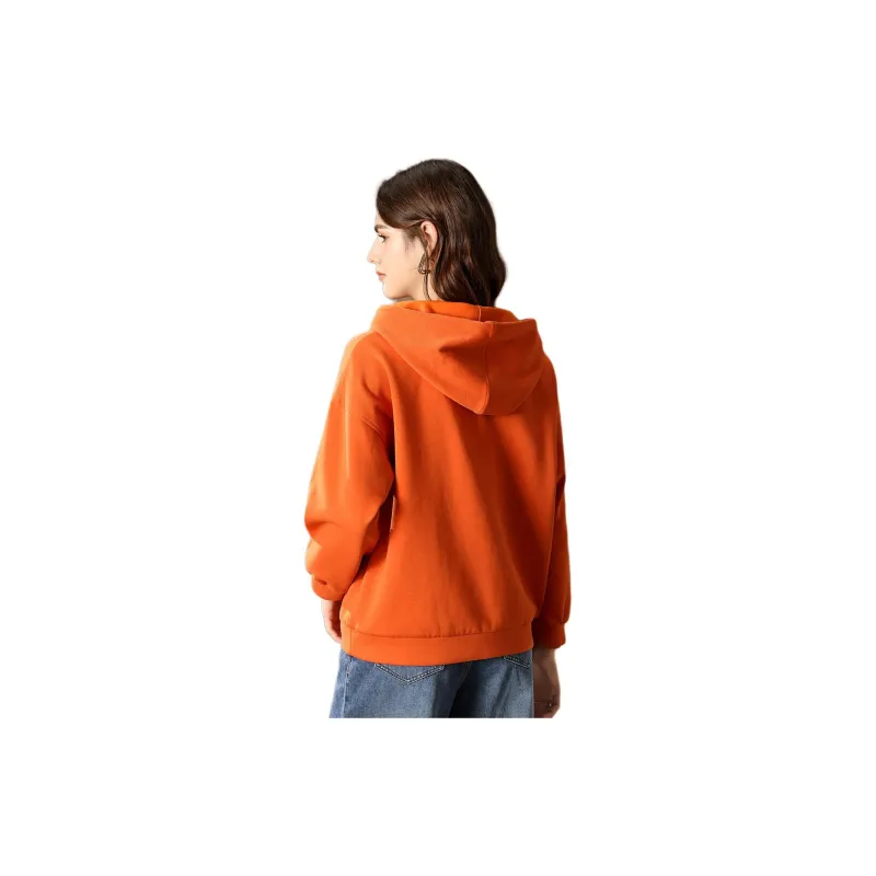 FENHONGMALI Sweatshirt Women's Orange-1