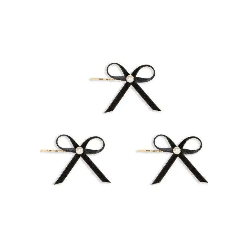 Jennifer Behr Kenna Bow Bobby Pin Set Of Three-0