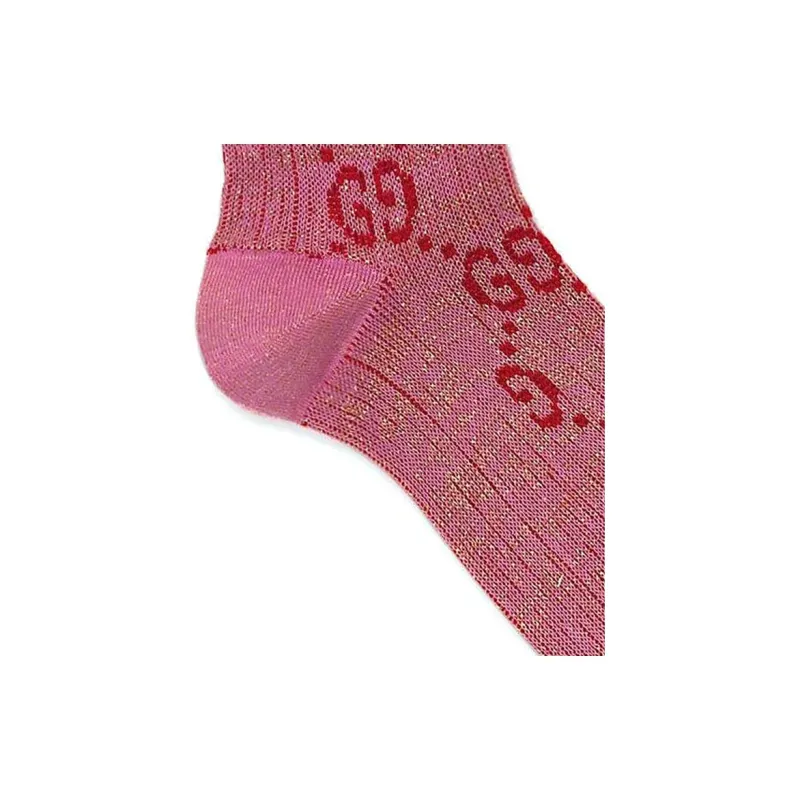 GUCCI Cotton Gg Socks 'Roseate/Pink'-3
