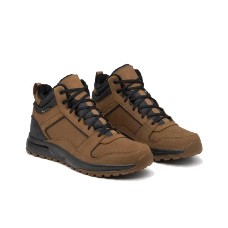 DECATHLON SH500 Waterproof And Warm Mid Top Hiking Shoes Men's Brown-2