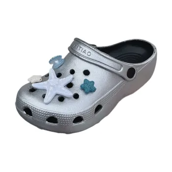 SHIGUDE Sandal Slippers Women's, Black/Silver