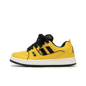 Little Red Man Cushioning Wear Resistant Low Top Skateboard Shoes Women's Yellow Black