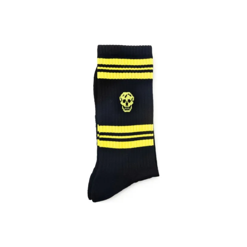 Alexander McQueen Mid Calf Socks Men's 1 Pack Black-2