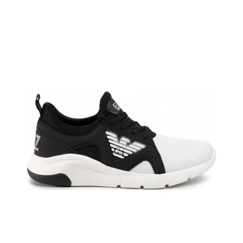 EMPORIO ARMANI Low Top Casual Shoes Men's Black White-1