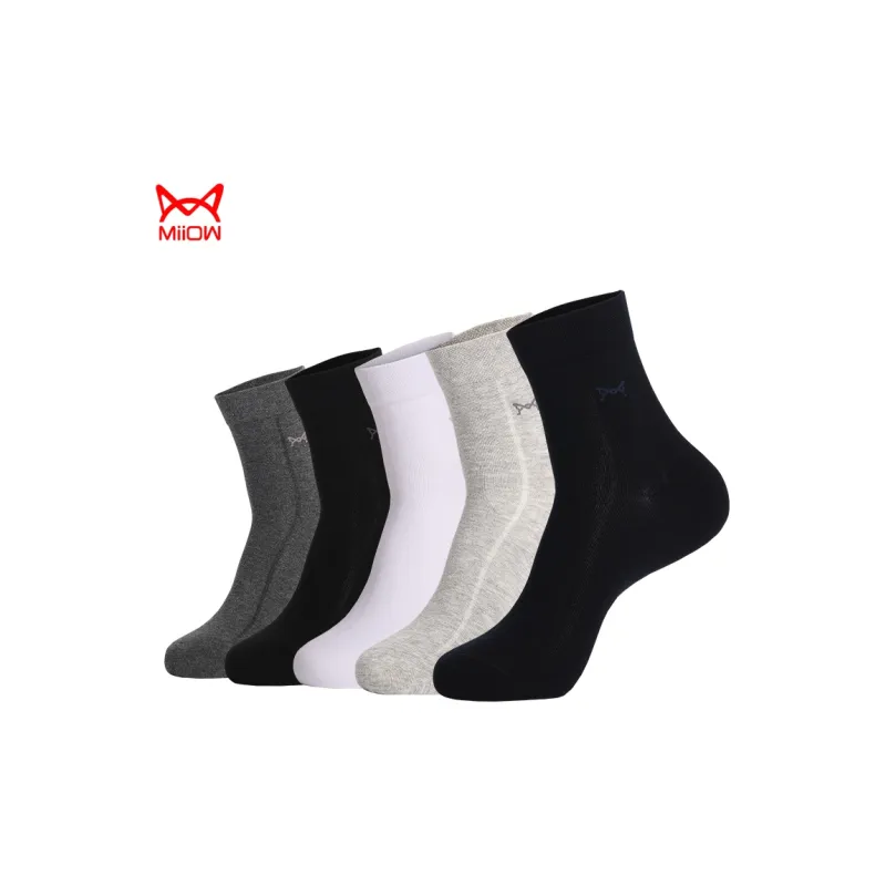 MIIOW Mid Calf Socks Men's 5 Pack-5