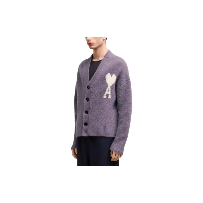 Ami Off White Adc Cardigan-4