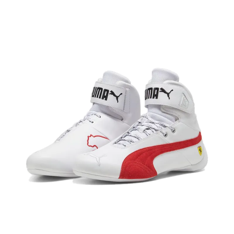 PUMA Scuderia Ferrari Future Ca Abrasion Resistant Mid Top Running Shoes Unisex White-3