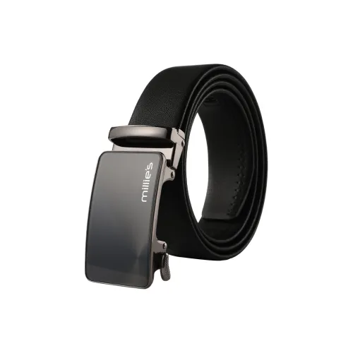 MILLIE'S Cow Split Leather Belts Men's Width 3.5cm