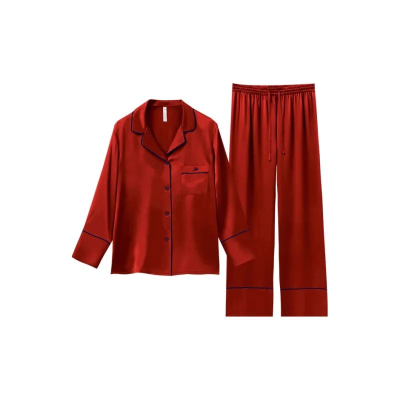 JINSANT Pajama Set Women's Gift Box Set Caramel Red-1
