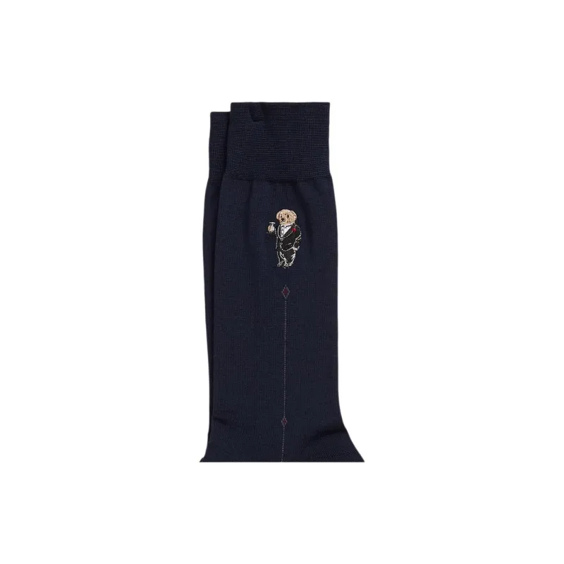 Polo Ralph Lauren SS24 Knee-High Socks Men's 1 Pack Dark Blue-1