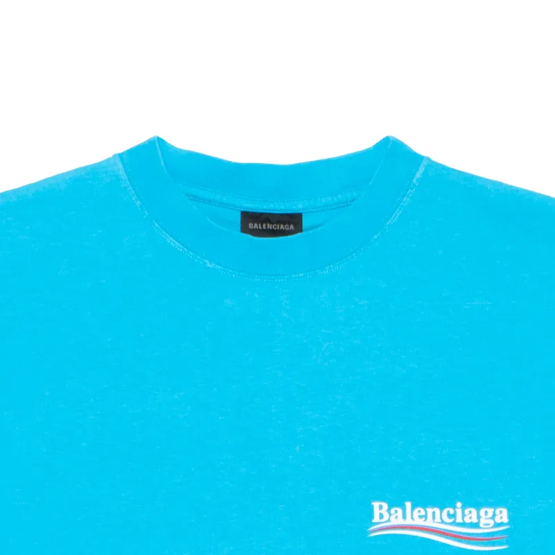 Balenciaga SS23 T Shirt Loose Fit Style Men's Blue-2