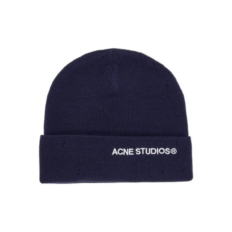 Acne Studios Wool Beanies Women's Marine Blue-0