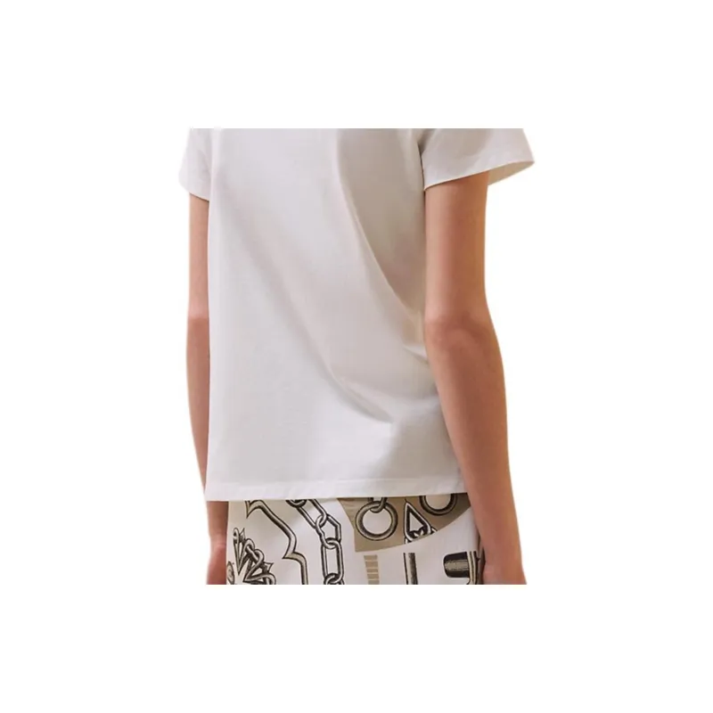 HERMES T-Shirt Women's Gray White-5