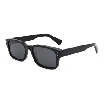 Pair Ponyo Plate Irregular Shape Sunglasses Women's Black