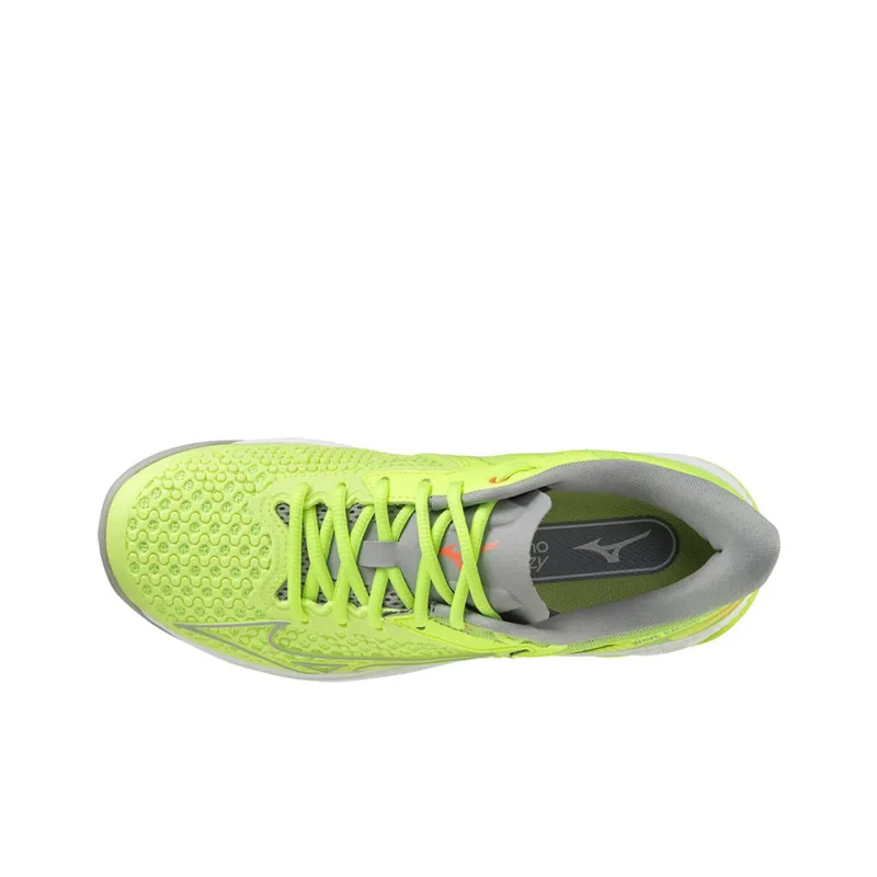 Mizuno Wave Exceed Tour 5 Cushioning, Wear Resistant Low Top Tennis Shoes Women's Lime Green-3
