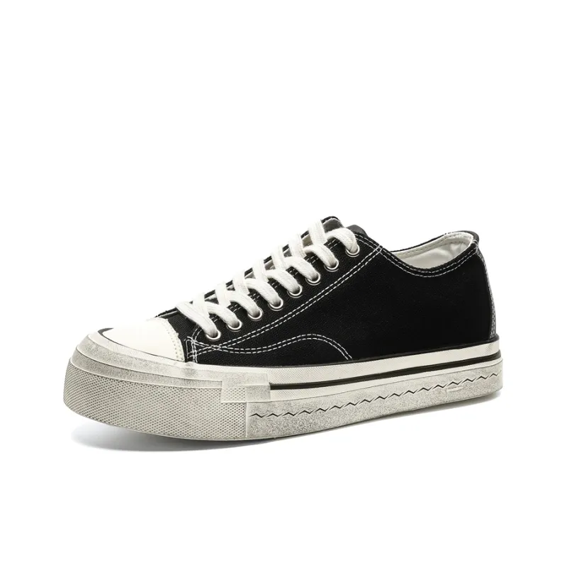 OUGLEMEN Lightweight Height Increasing Low Top Canvas Shoes Men's Gift Box Set-16