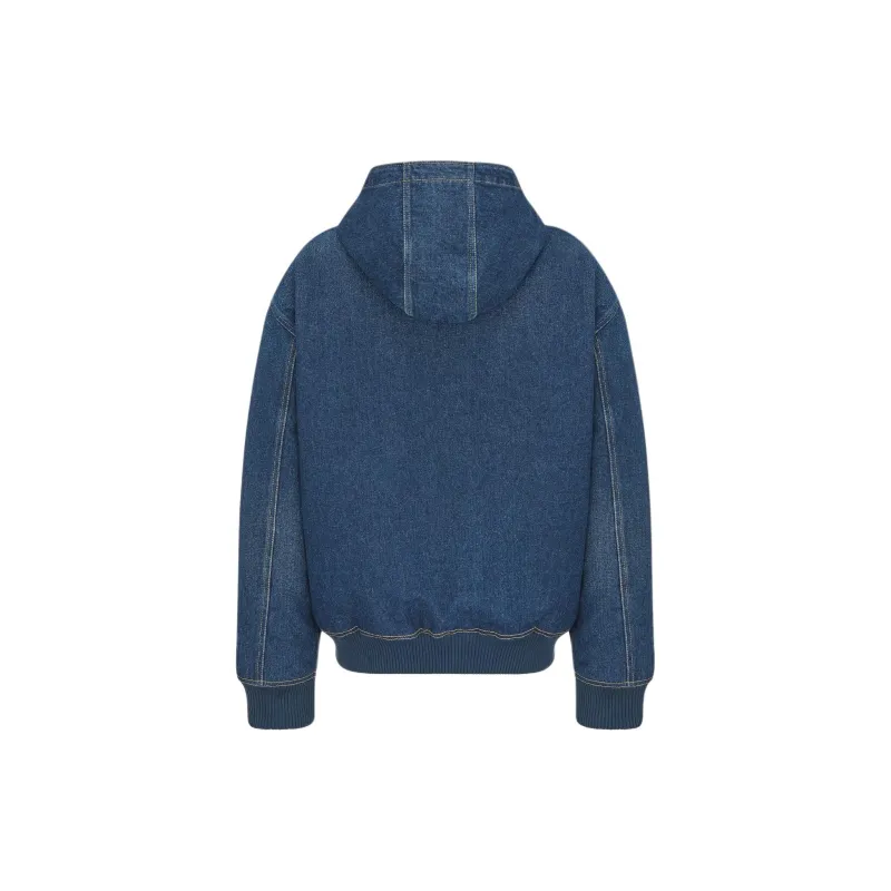 DIOR Homme Christian DIOR Embroidered Hooded Denim Jacket-1