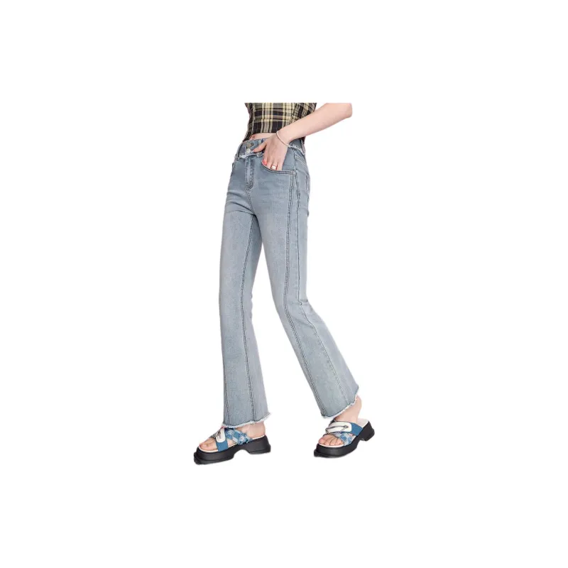 SEENFAAN Jeans Women's Denim Blue-2