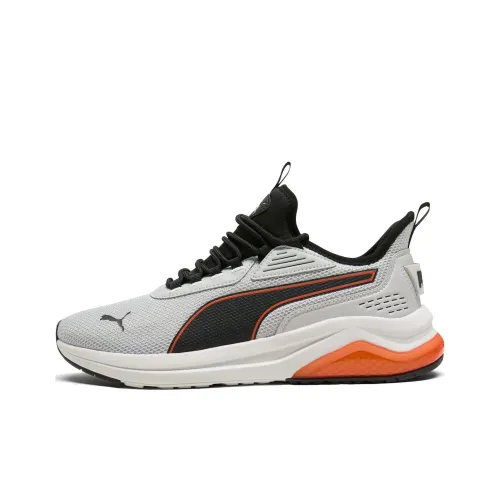 PUMA Amplifier Casual Shoes Unisex Low-Top Light Gray - PUMA Black - Rickie Orange