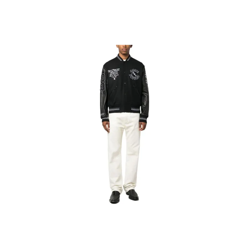 AMIRI Logo appliqué Varsity Jacket-2