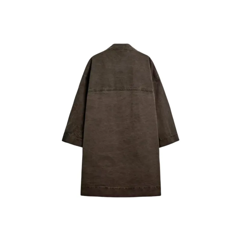 ZARA Trench Coats Men Brown-1