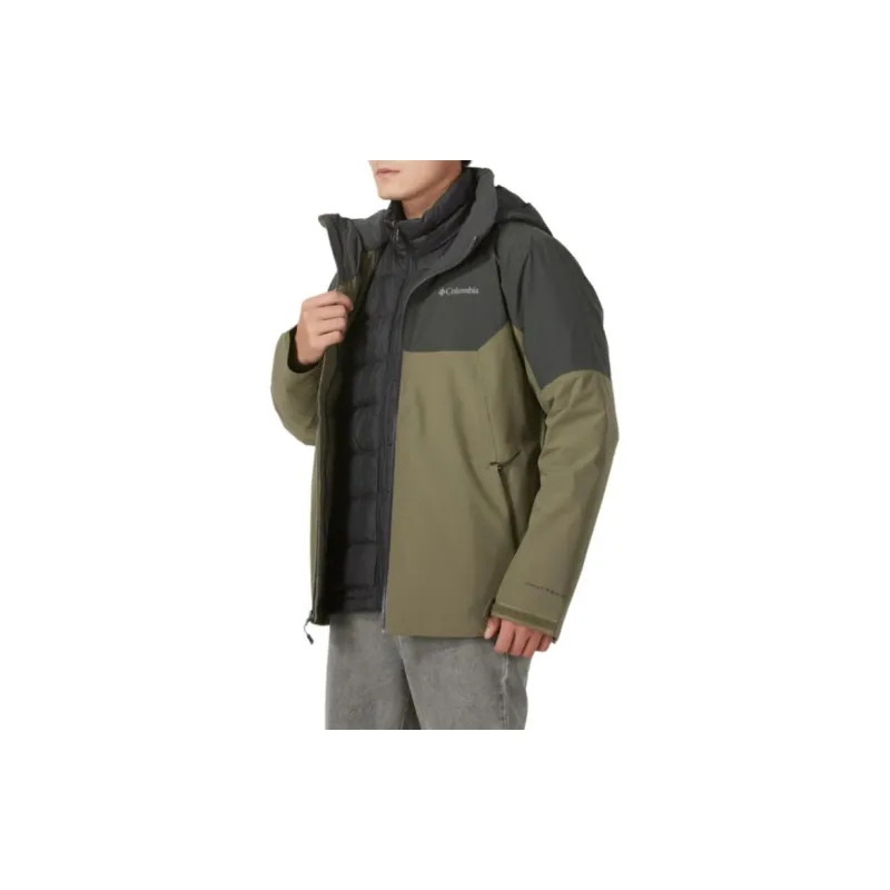 Columbia CASCADE PEAK 6 Waterproof And Warm Windbreaker Jacket Men's Green-4