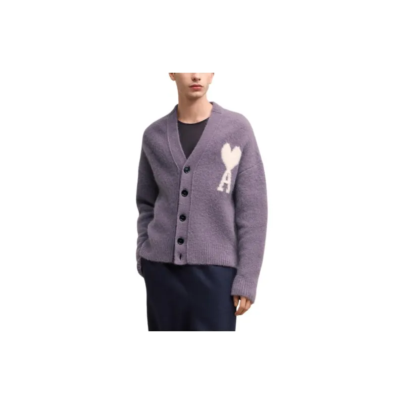 Ami Off White Adc Cardigan-2