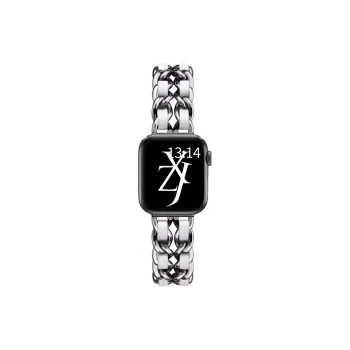 Senior's House Applewatchs9/s8/s7/s6/s5/se Apple Compatibility Watch Band Compatibility Apple Metal+Leather Metal