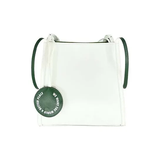 MUYSO Eco Friendly Recycled Leather Backpack Women's White-2